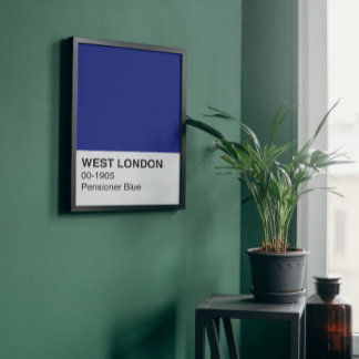 Poster West London Pensioner Blue - Pleine largeur
