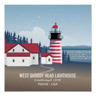 Poster West Quoddy Head Lighthouse