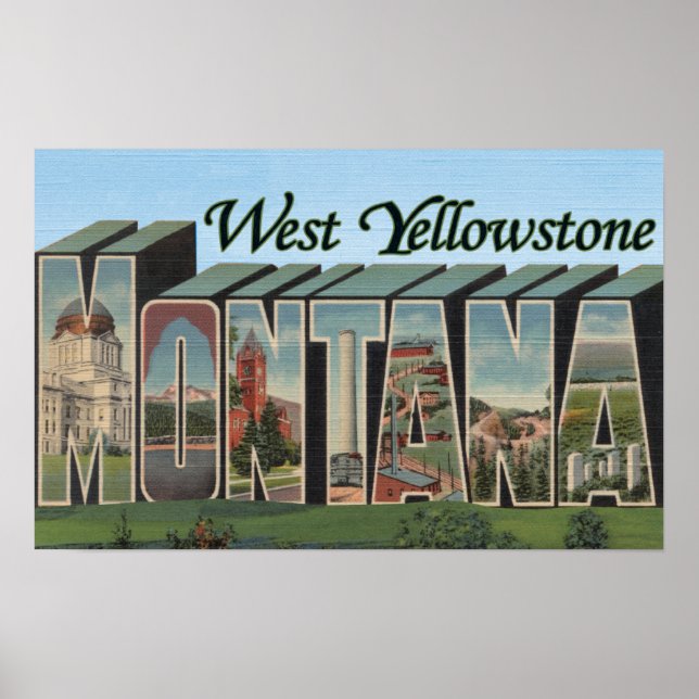 Poster West Yellowstone, Montana (Devant)