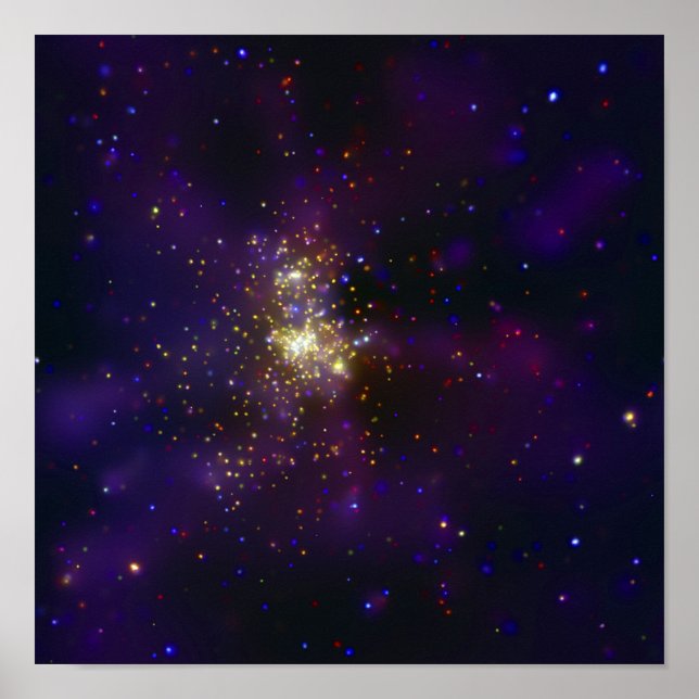 Poster Westerlund 2, un groupe de jeunes étoiles (Devant)