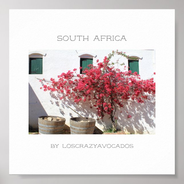 Poster Western Cape Wine Farm Building Cityscape (Devant)