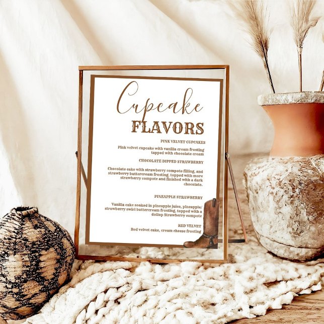 Poster Western Cupcake mariage panneau dessert (Créateur téléchargé)