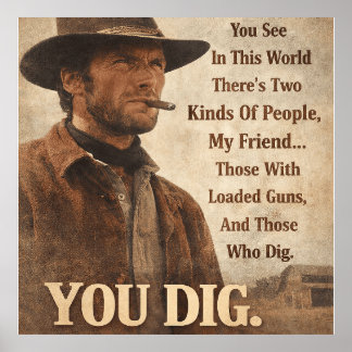 Poster Western Famous Movie Quote