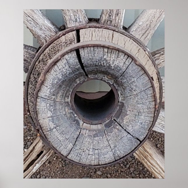 Poster Western Wagon Wheel Photo (Devant)