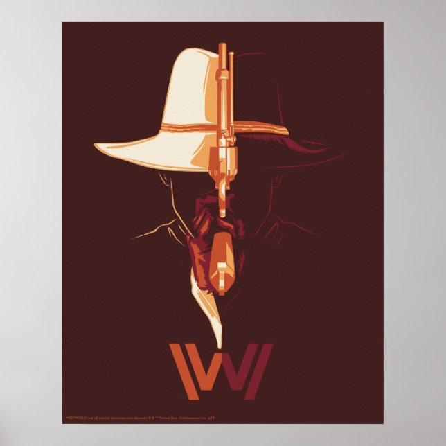 Poster Westworld | Casquette blanc Casquette noir scintil (Devant)