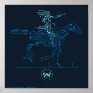 Poster Westworld | Dolores Riding Horse Circuit Graphique