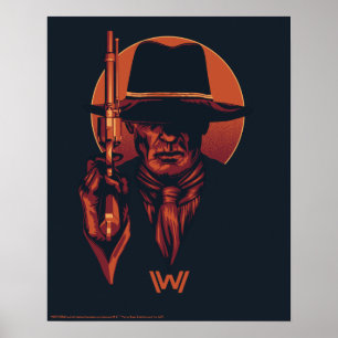 Poster Westworld   Man in Black With Revolver