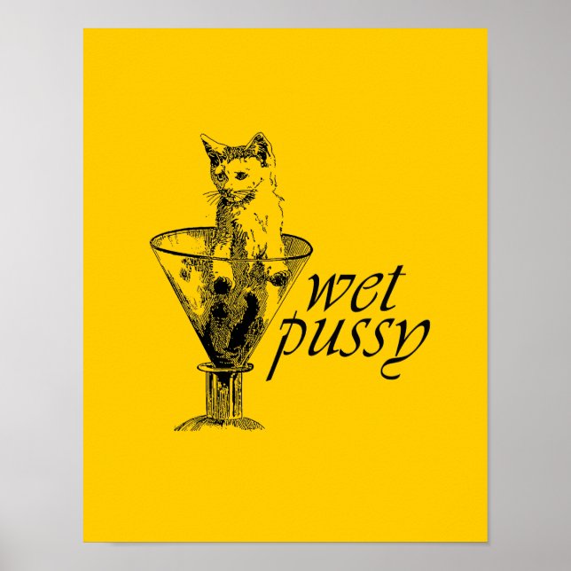 Poster Wet Kitty (Devant)