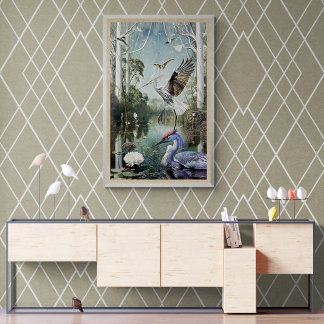 Poster Wetland Magic Birds Nature Series