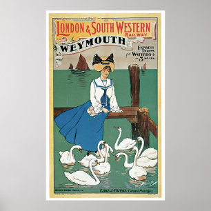 Poster Weymouth par Londres et du sud-ouest