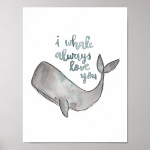 Poster Whale Print