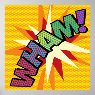 Poster WHAM Bande dessinée rétro amusante Pop Art