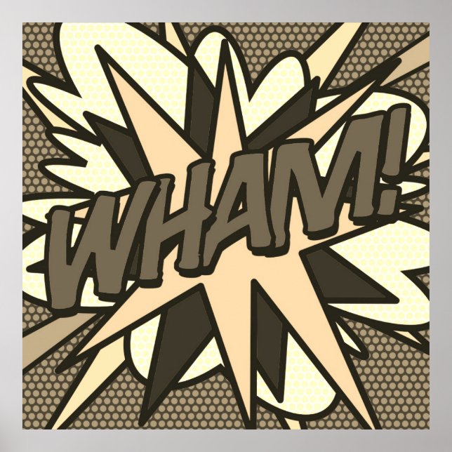 Poster WHAM Fun Retro Comic Book Pop Art (Devant)