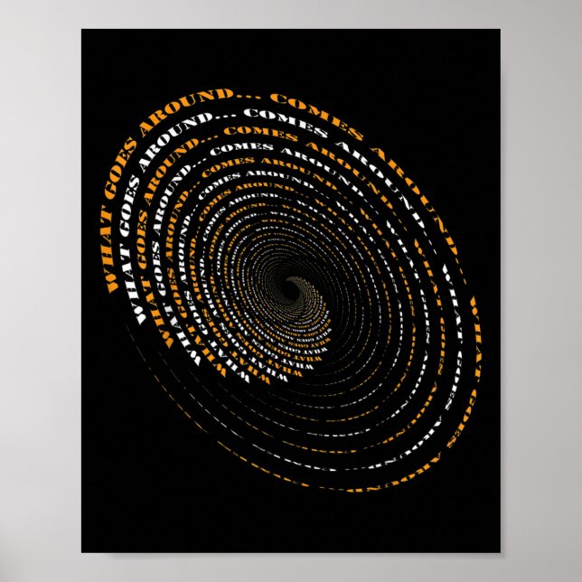 Poster What Goes Around Comes Around Motivational  (Devant)