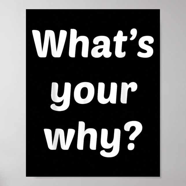 Poster What's Your Why Insring Motivational Entrepreneur  (Devant)