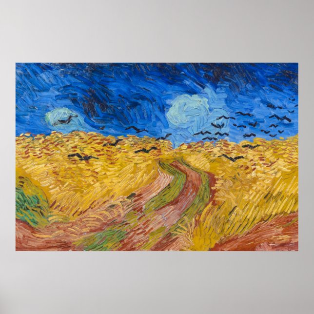 Poster Wheatfield with Crows by Vincent van Gogh (Devant)