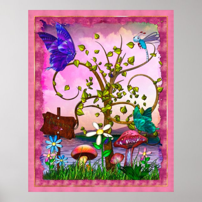 Poster Whimsey Gardens Imaginaire Art (Devant)