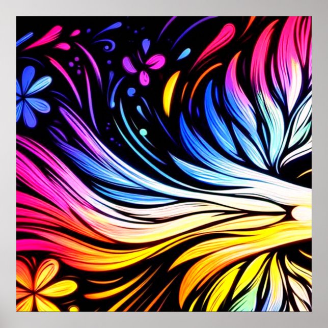 Poster Whimsical Art on a Modern Art Wall (Devant)