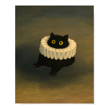 Poster Whimsical Black Cat Ghibli Style