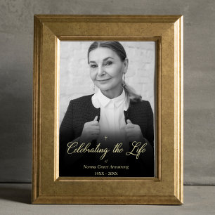 Poster Whimsical Celebrating Life Photo Funeral