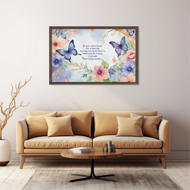 Poster Whimsical Floral Butterfly Art Beauté intemporelle (Créateur téléchargé)