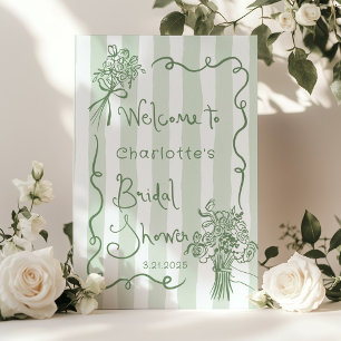 Poster Whimsical Fresh off the Market Sage vert nuptiale