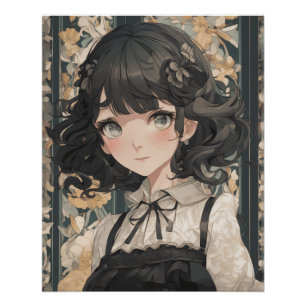 Poster Whimsical Manga Dreams : Petit Imaginaire de robe
