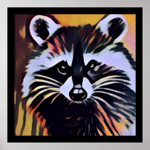 Poster Whimsical Raccoon - Un design inspiré par la natur