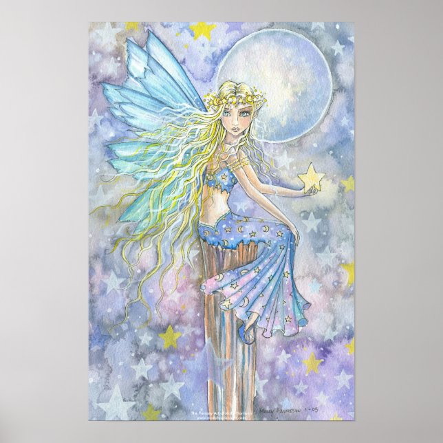 Poster Whimsical Starry Fairy Art (Devant)