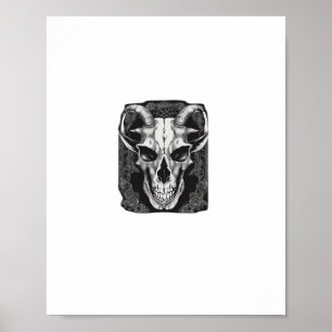 Poster Whimsigoth Crâne Gothique esthétique Design classi