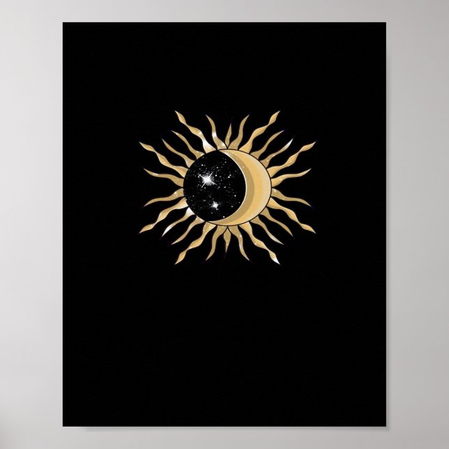 Poster Whimsigoth Sun Moon Space Classic (Devant)