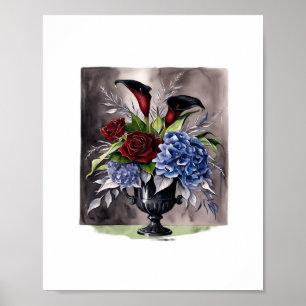 Poster Whimsigothique - Gothique Floral Vase esthétique C