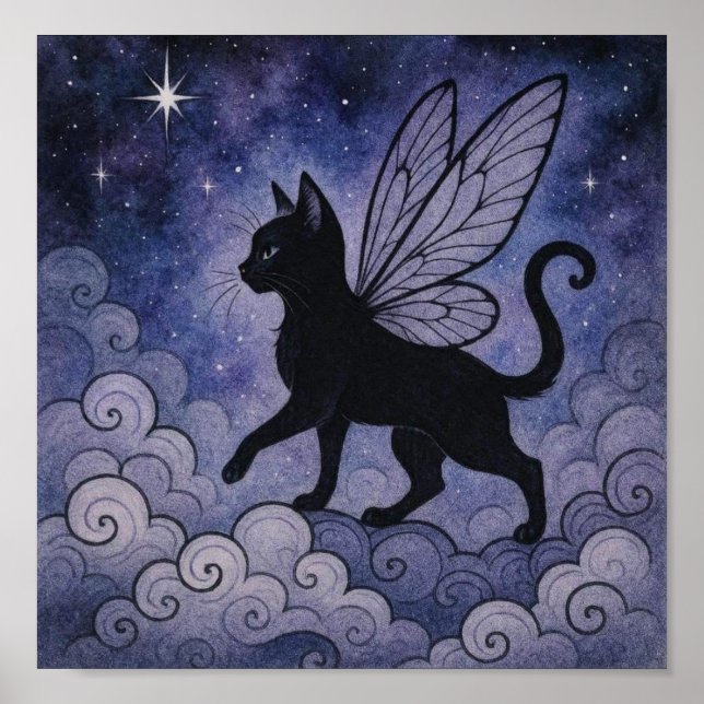 Poster WhimsyBlackCatFairy (Devant)