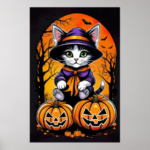 Poster Whiskers Lune, Adorable Kitty