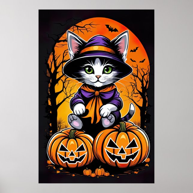 Poster Whiskers Lune, Adorable Kitty (Devant)