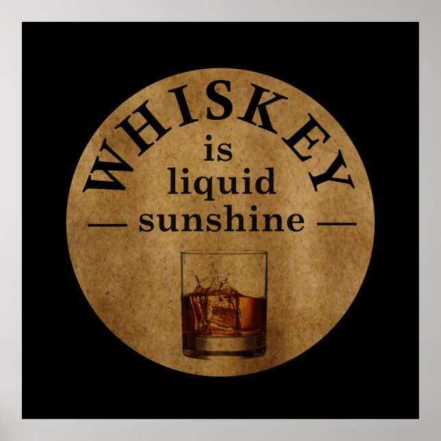 Poster Whiskey cite d'étranges paroles d'alcool (Devant)