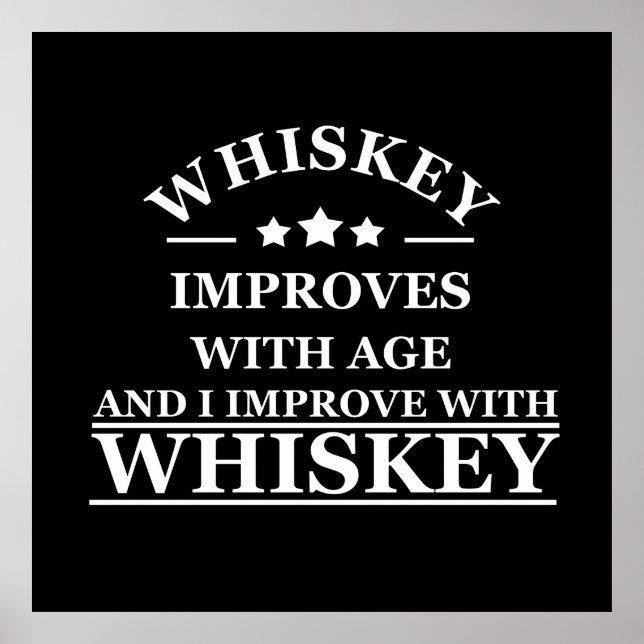 Poster Whiskey cite d'humoristiques paroles d'alcool cade (Devant)