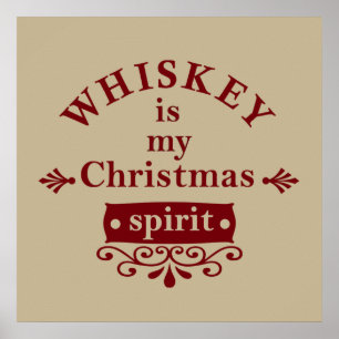 Poster whiskey is my christmas spirit