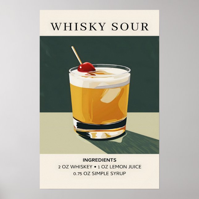 Poster Whiskey Sour (Devant)