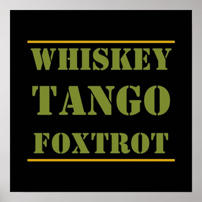 Poster Whiskey Tango Foxtrot WTF (Devant)