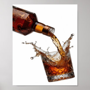 Poster WHISKY argent accrocheur