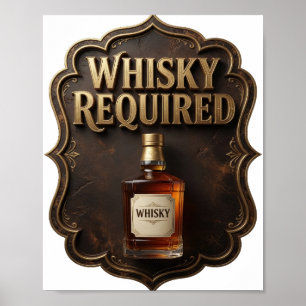 Poster WHISKY OBLIGATOIRE Iconique Or