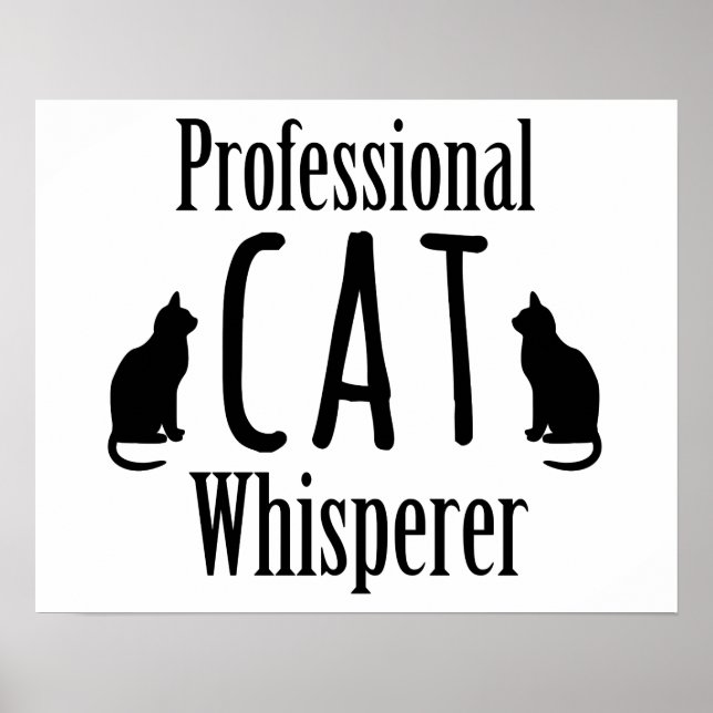 Poster Whisperer de chat professionnel (Devant)