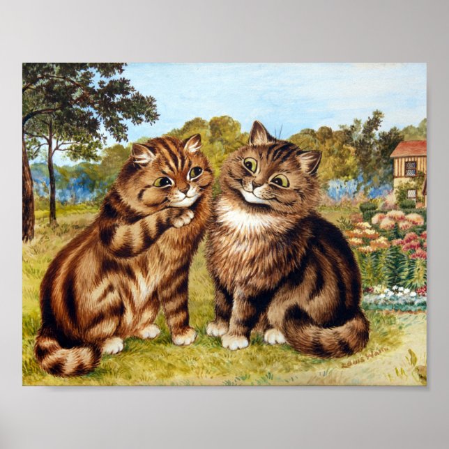 Poster Whispering Cat, Louis Wain (Devant)