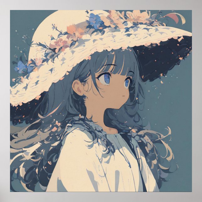 Poster Whispers Floral : Un Portrait Doux (Devant)