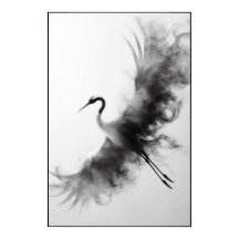 Whispers of a Smoky Crane Abstrait