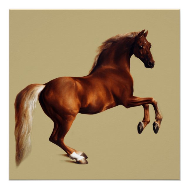 Poster Whistlejacket horse by George Stubbs (Devant)
