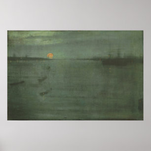 Poster Whistler - Bleu Et Or Southampton Water