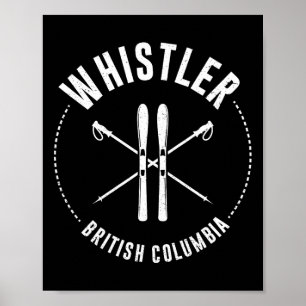 Poster Whistler Colombie-Britannique. Peau de montagne ca