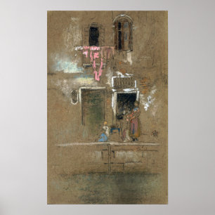 Poster Whistler - Note en rose et marron